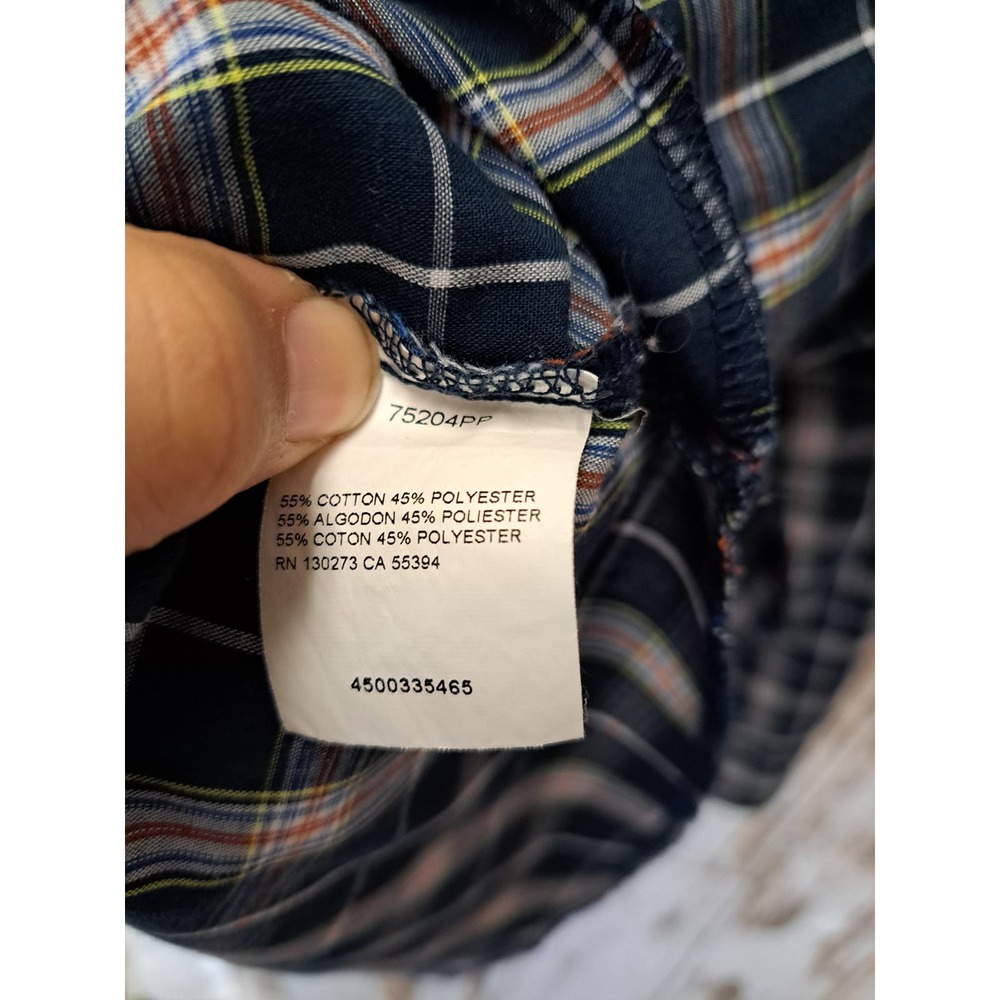Wrangler Western Shirts Men's Long-Sleeved Button-Down Checkered Shirt - Picture 7 of 7